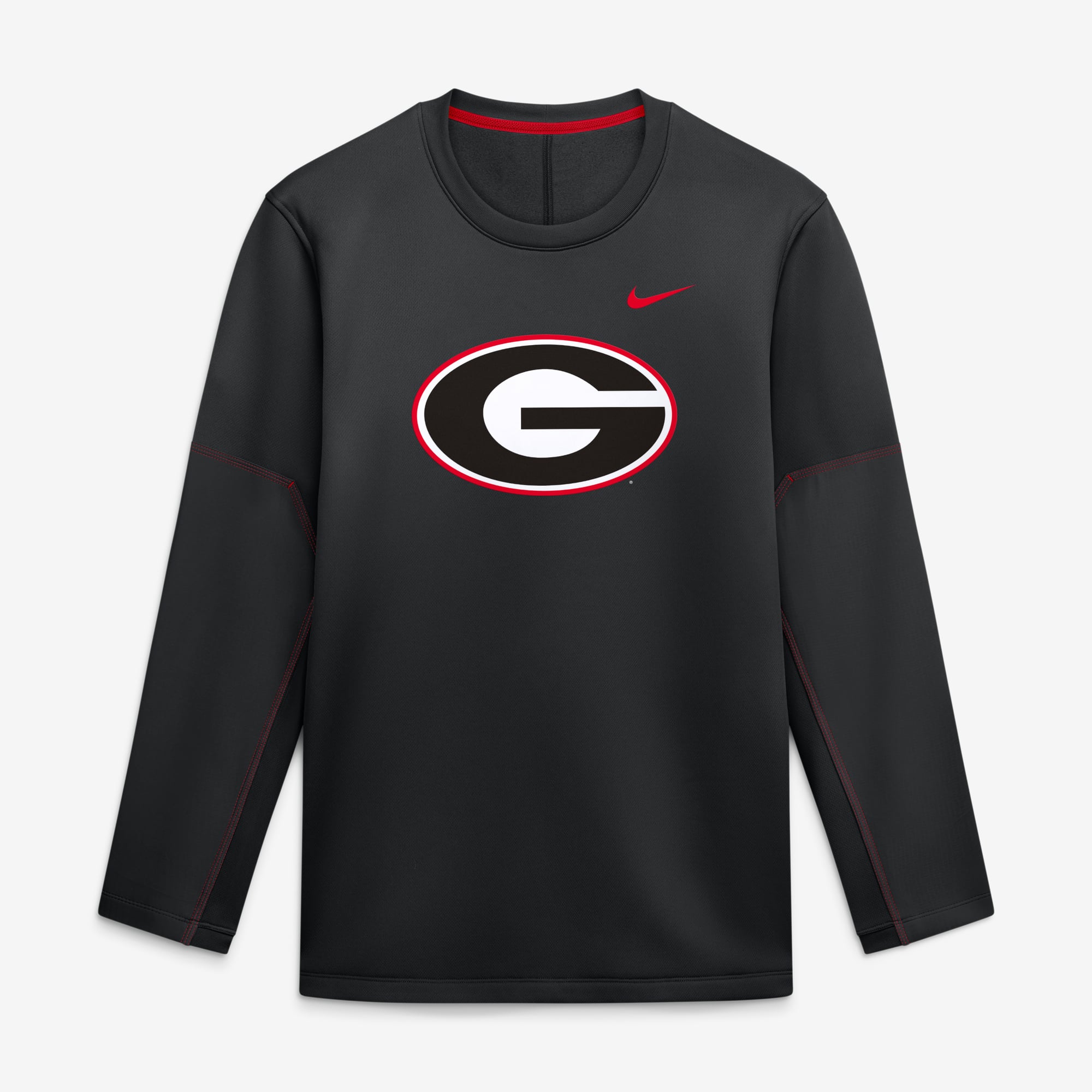 Men's Nike Georgia Bulldogs 2026 Sideline Coaches Therma-FIT Long Sleeve Top